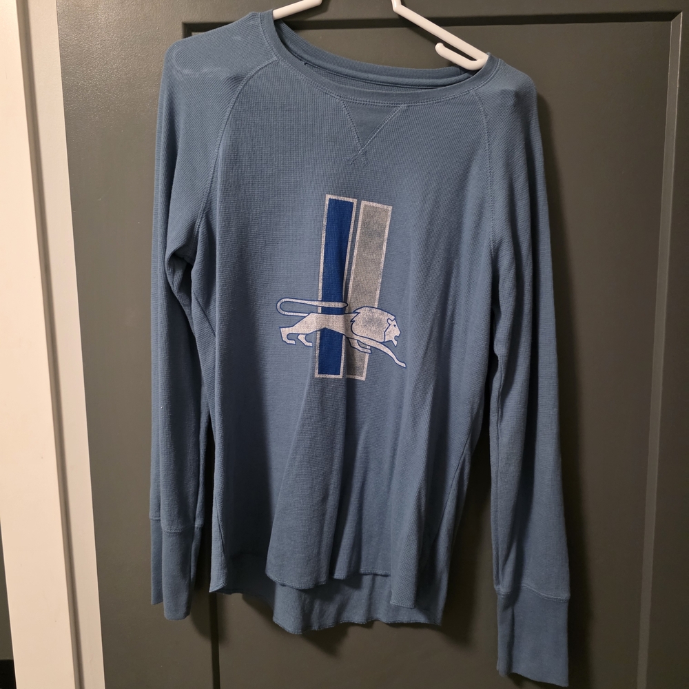 Detroit lions, thermal long sleeve shirt, old logo